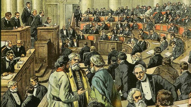 Первая сессия русского парламента в Санкт-Петербурге в 1906 году.